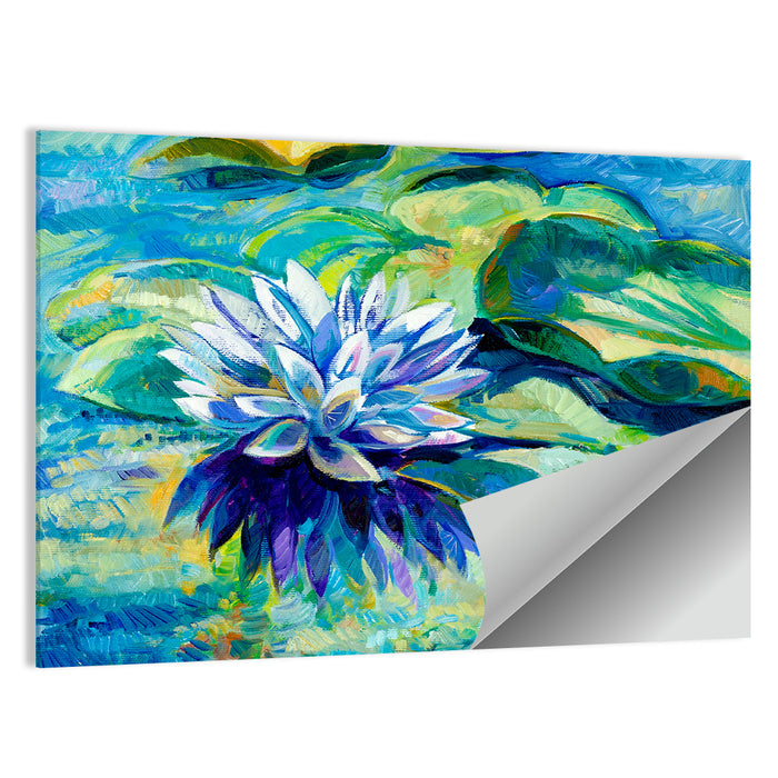 Impressionist Water Lily Study Wall Art as a poster print