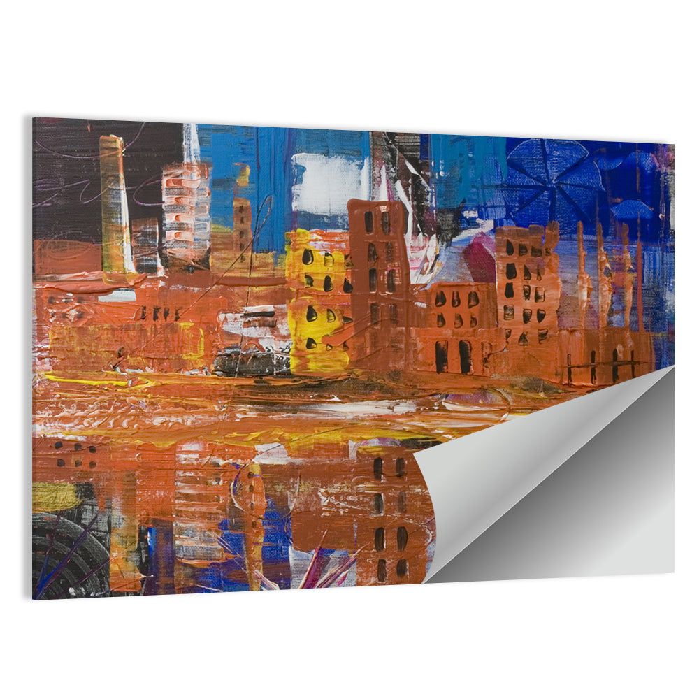 Metropolis Reflective Cityscape Wall Art