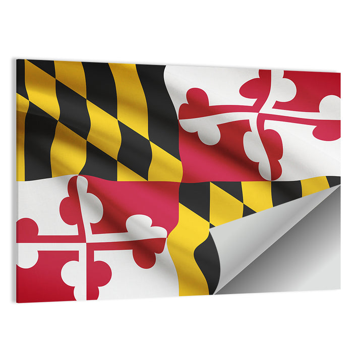 Maryland State Flag Wall Art as a poster print