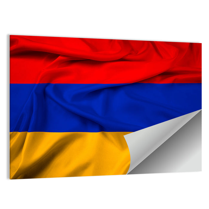 Waving Armenian Flag Wall Art as a poster print
