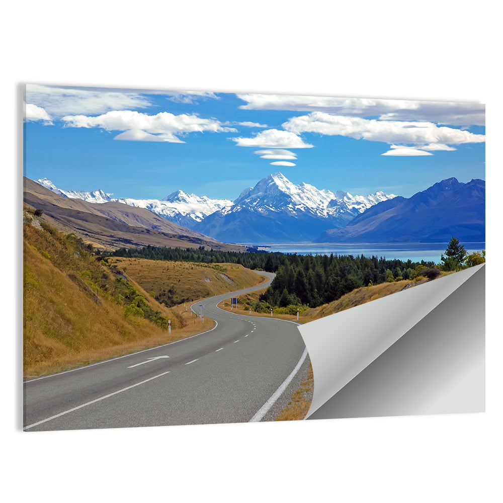 Winding Road to Aoraki Mount Cook Wall Art