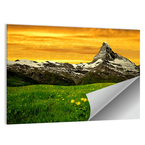 Matterhorn in the sunset at Swiss Alps Wall Art