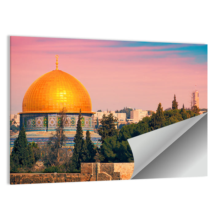 Dome of the Rock at Golden Hour Wall Art as a poster print