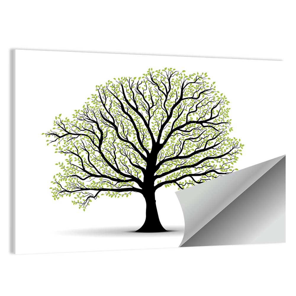Deciduous Tree Silhouette Wall Art