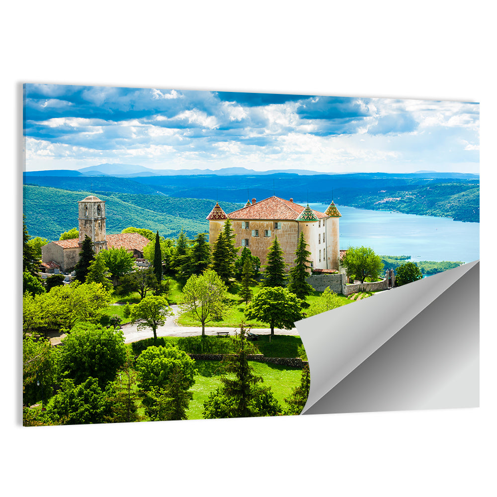 Château D'esparron and Village Church Wall Art