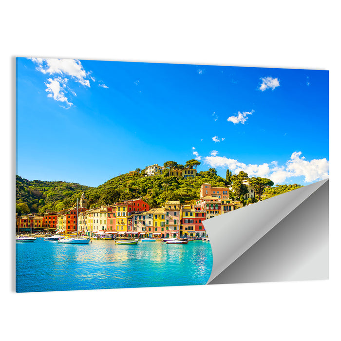 Colorful Portofino Harbor Wall Art as a poster print