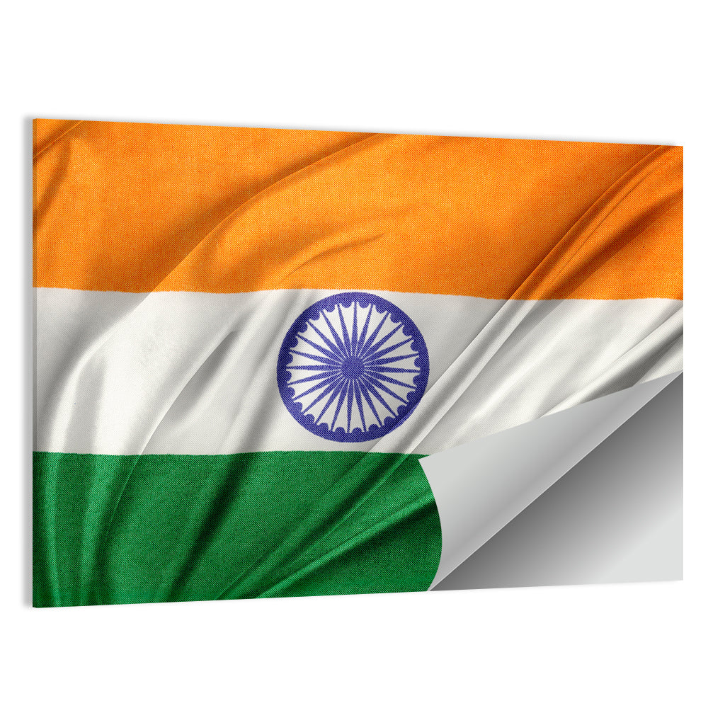 Indian Tricolor with Ashoka Chakra Wall Art