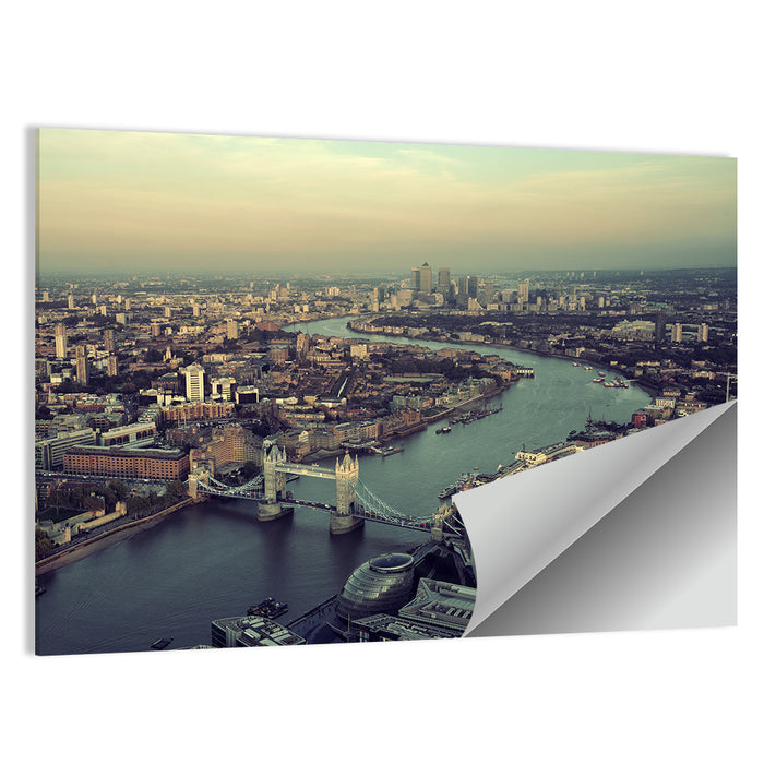 Aerial View of Tower Bridge Wall Art as a poster print