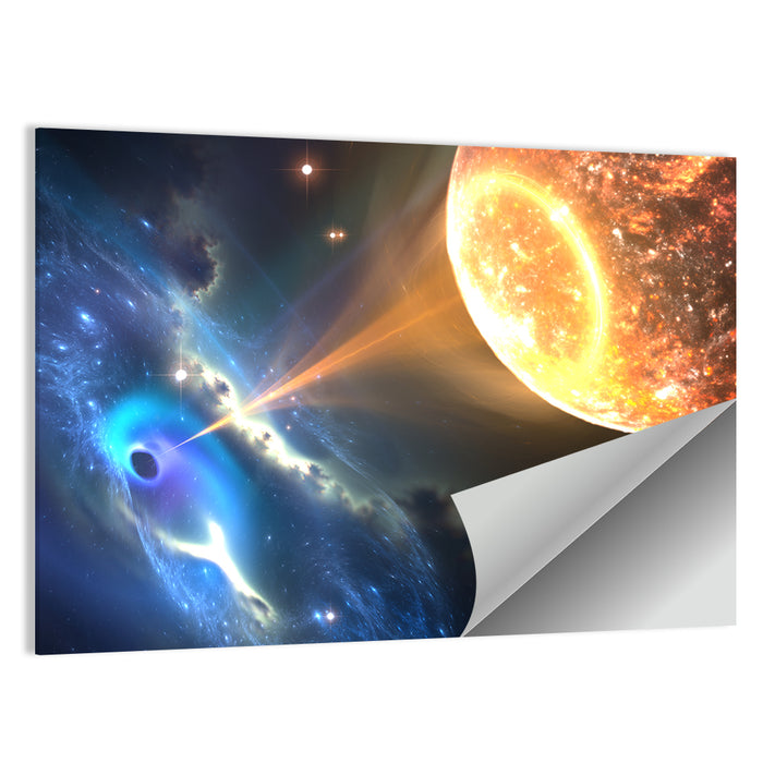 Black Hole and Companion Star Wall Art as a poster print