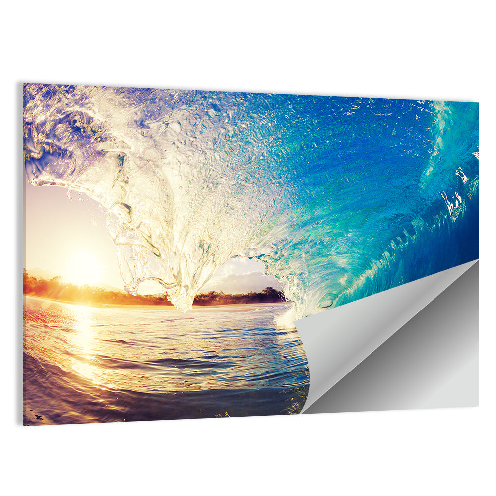 Barrel Wave at Sunrise Wall Art
