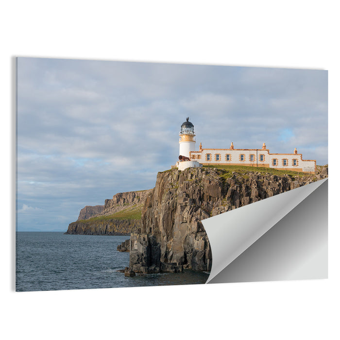 White Lighthouse on Neist Point Cliffs Wall Art as a poster print