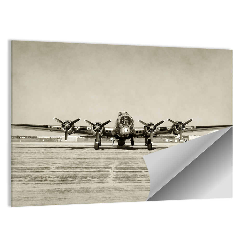 B-17 Bomber Front View Wall Art