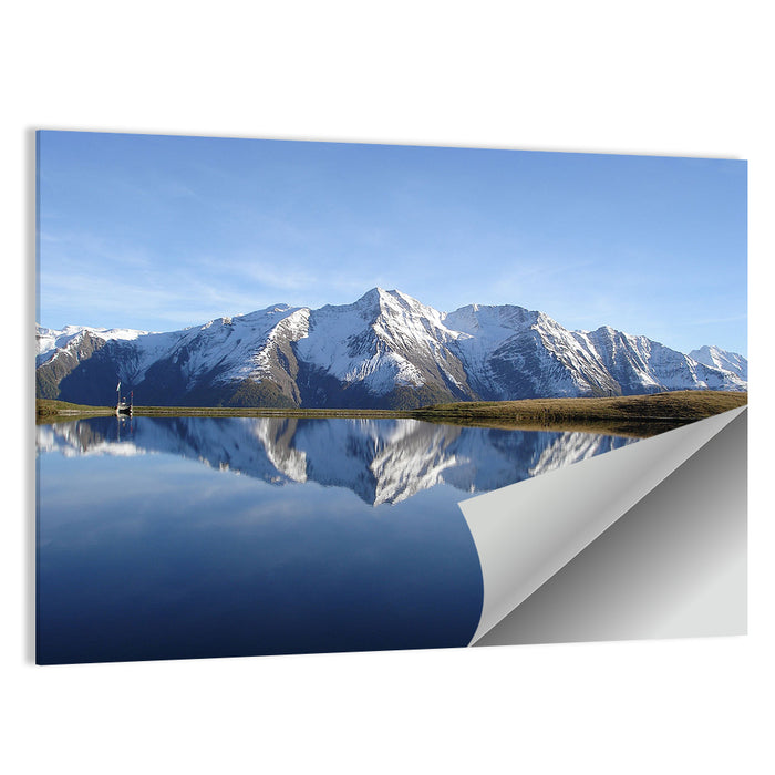 Bettmersee Mountain Reflection Wall Art as a poster print