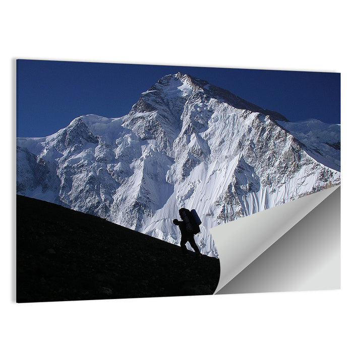 Mountain Climber Silhouette Wall Art as a poster print