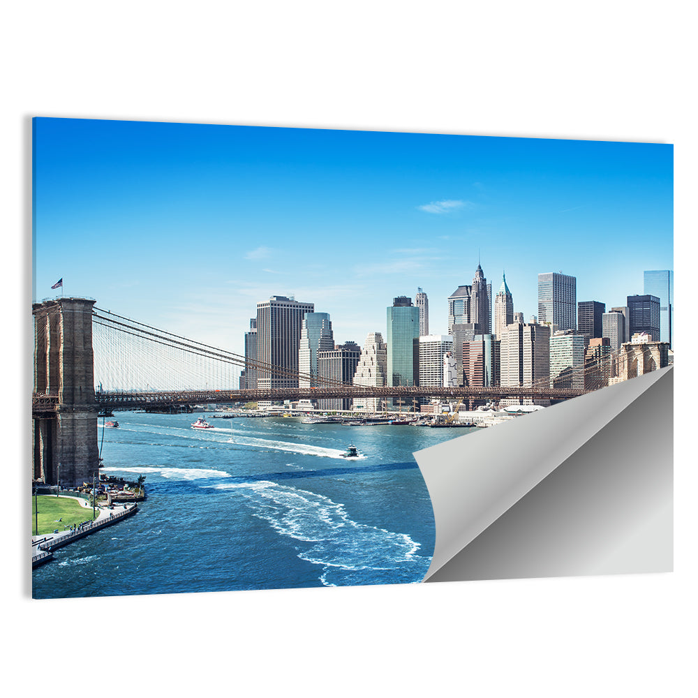 Brooklyn Bridge and Manhattan Skyline Wall Art