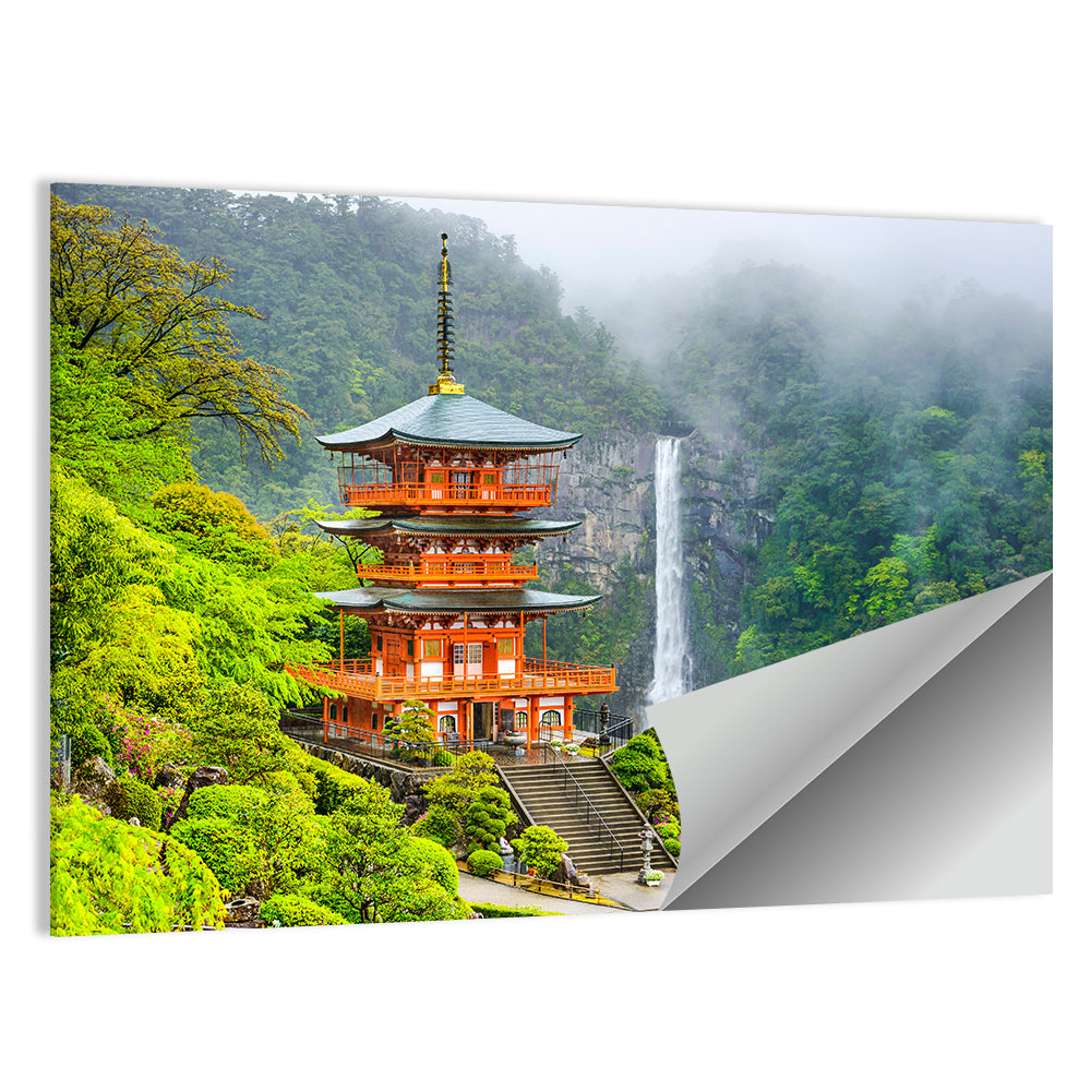 Seiganto-ji Pagoda at Nachi Falls Wall Art