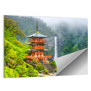 Pagoda Of Seigantoji & Nachi No Taki Waterfall Wall Art