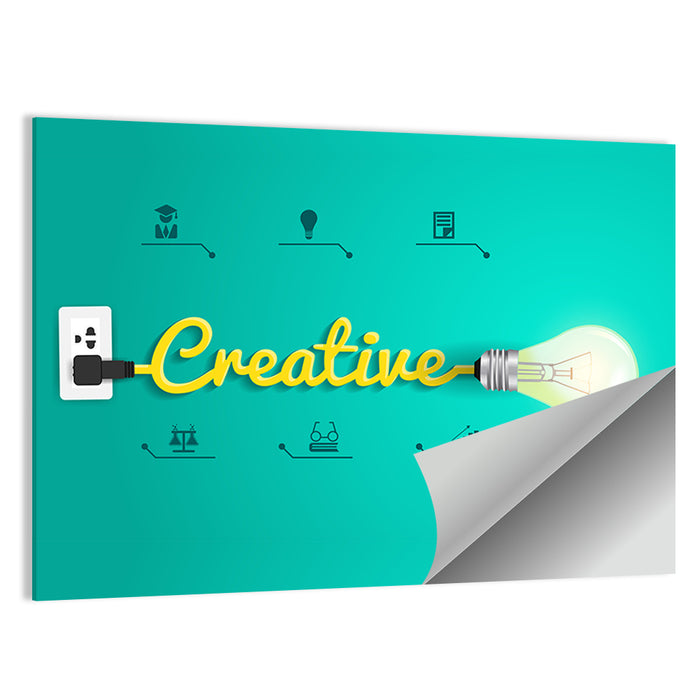 Creative Concept Typography Wall Art as a poster print