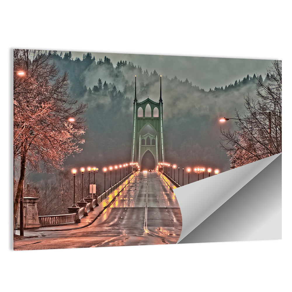 St. Johns Bridge In Portland Wall Art