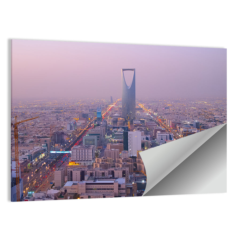 Kingdom Centre Riyadh at Dusk Wall Art