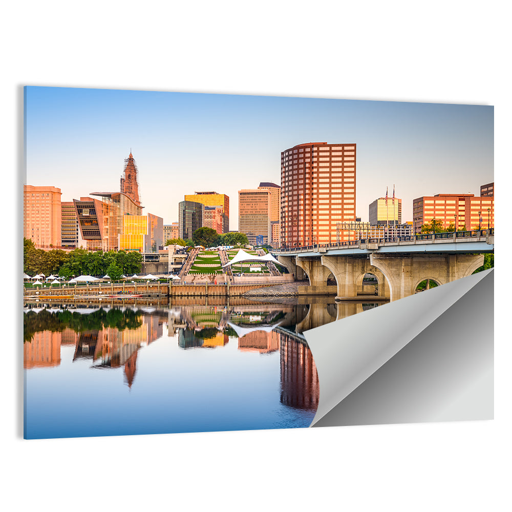 Hartford City Skyline Wall Art