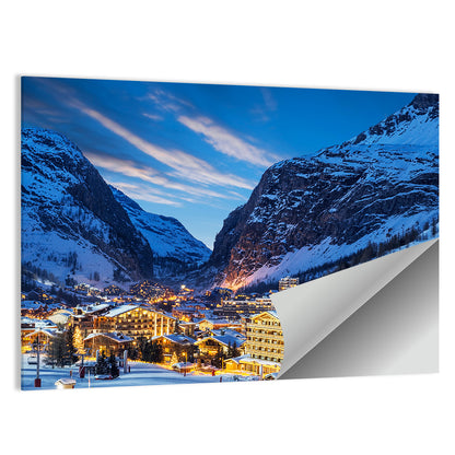 Ski Resort In French Alps Wall Art