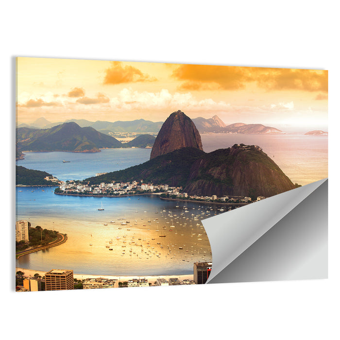Rio Twilight Over Sugarloaf Mountain Wall Art as a poster print