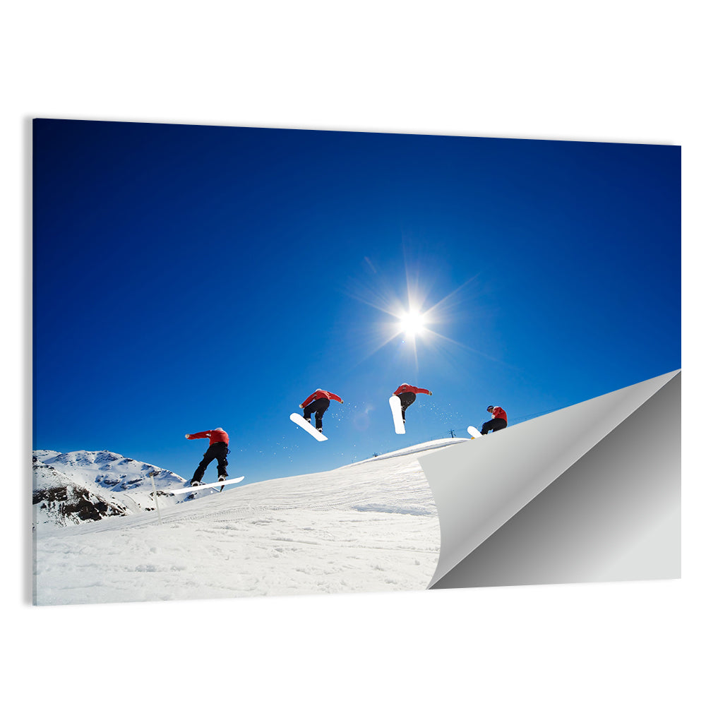 Snowboarder Jump Sequence Wall Art