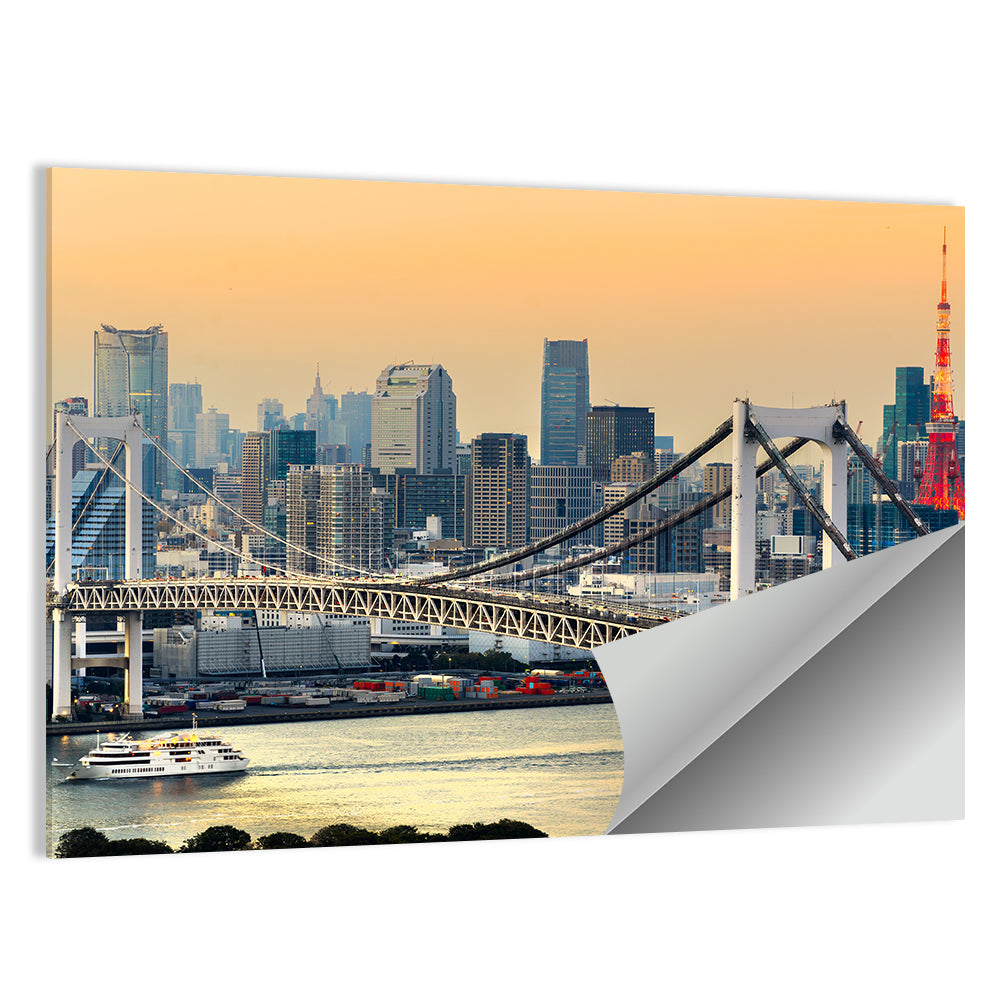 Rainbow Bridge and Tokyo Tower Skyline Wall Art