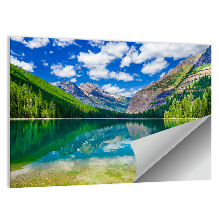 Avalanche Lake Reflection, Glacier National Park Wall Art as a poster print