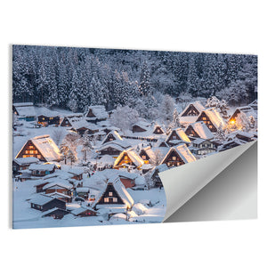 Shirakawago Light Up Japan Wall Art