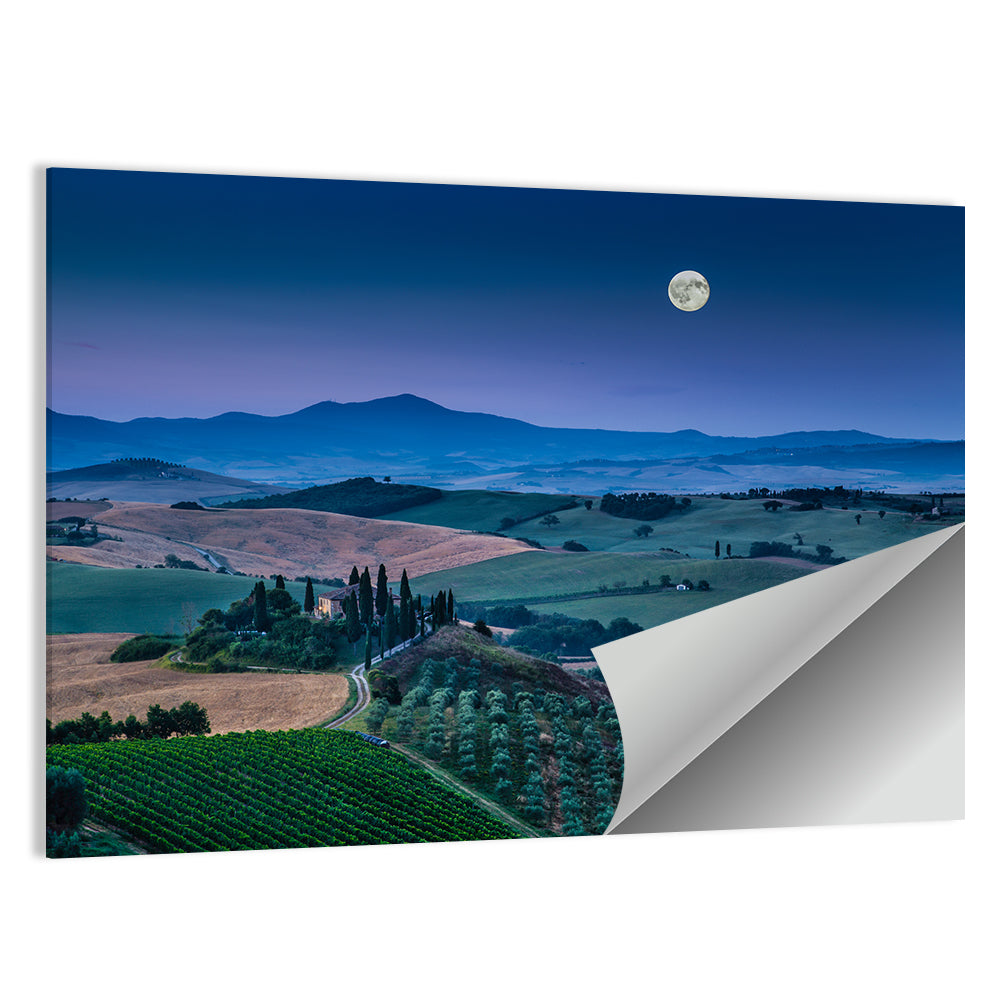 Moonlit Tuscan Hills Wall Art