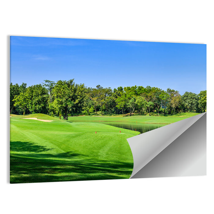 Green Golf Course Thailand Wall Art as a poster print