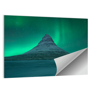 Northern Lights At Mount Kirkjufell Wall Art