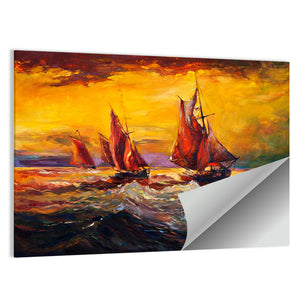 Sail Ship In Sea Artwork Wall Art