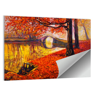 Autumn Park & Leaves Artwork Wall Art