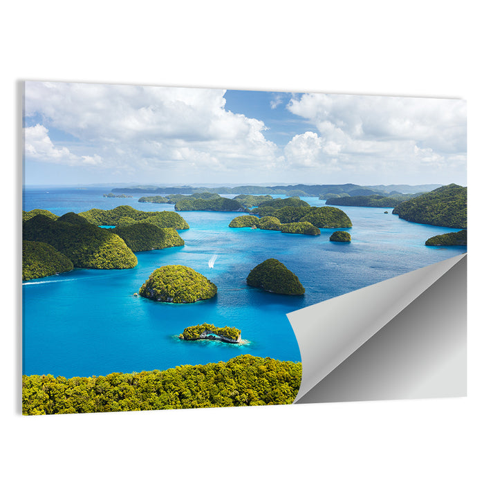 Rock Islands Aerial View Wall Art as a poster print
