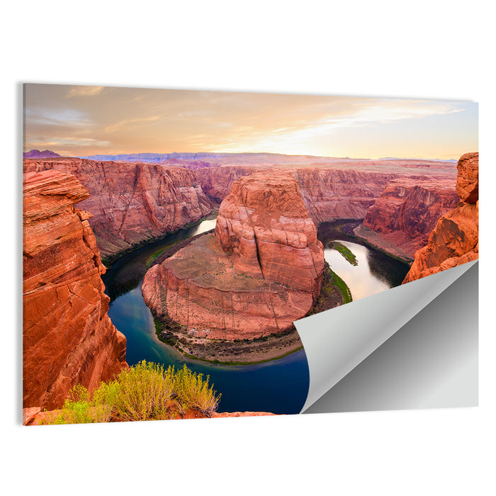 Horseshoe Bend at Golden Hour Wall Art as a poster print