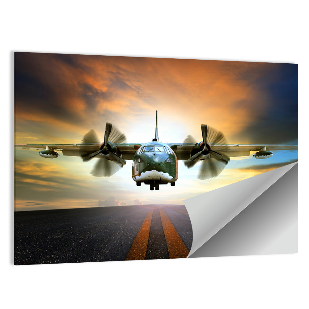 Vintage Military Transport Plane Wall Art