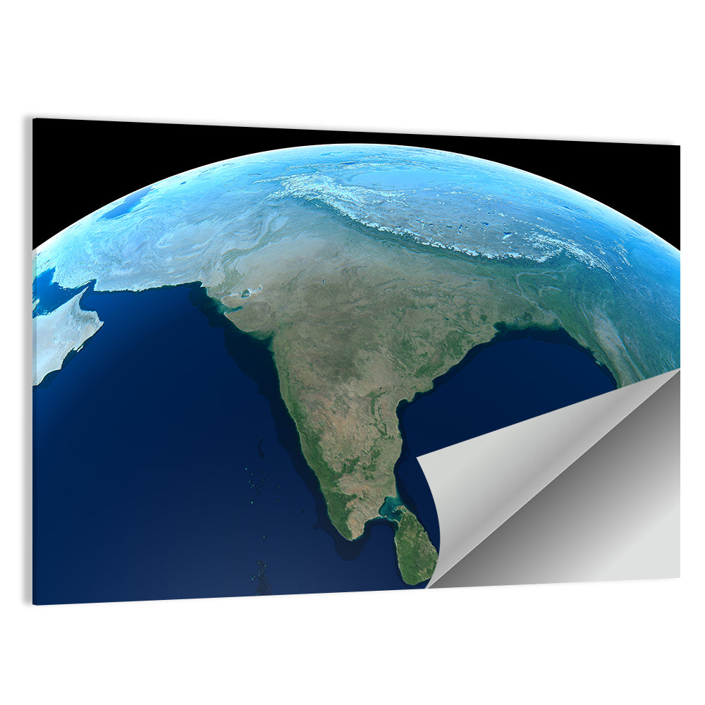 India from Space Wall Art