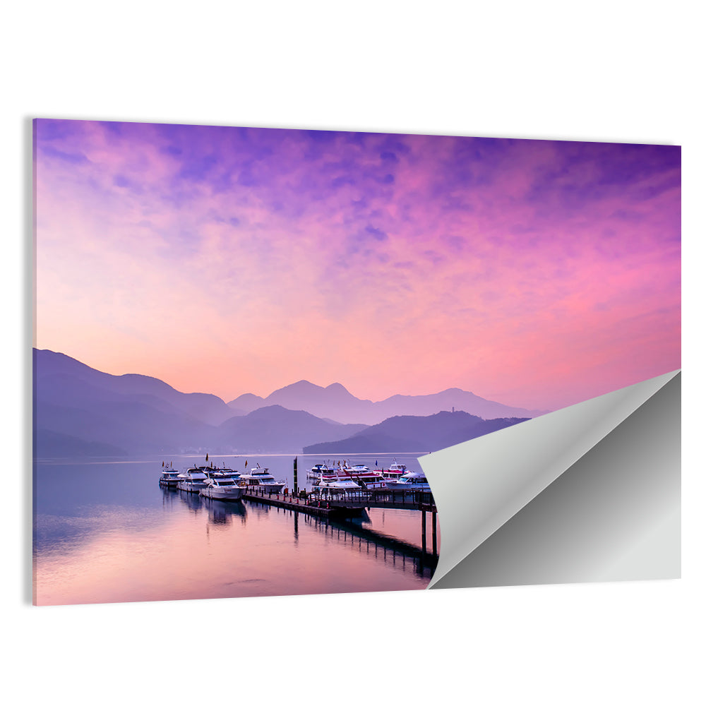Sun Moon Lake at Dusk Wall Art