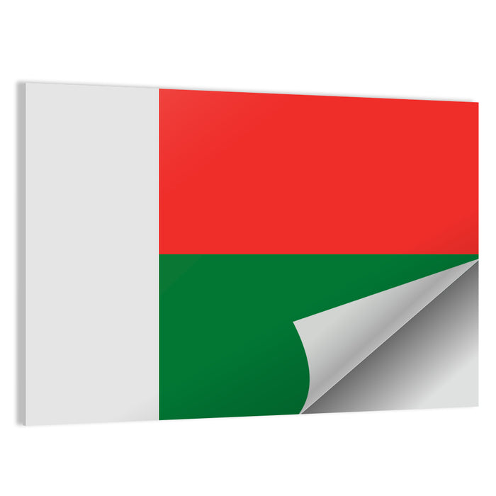 Madagascar Flag Wall Art as a poster print