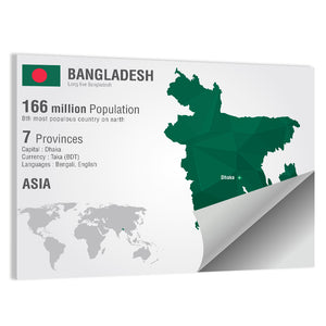 Bangladesh Map Wall Art