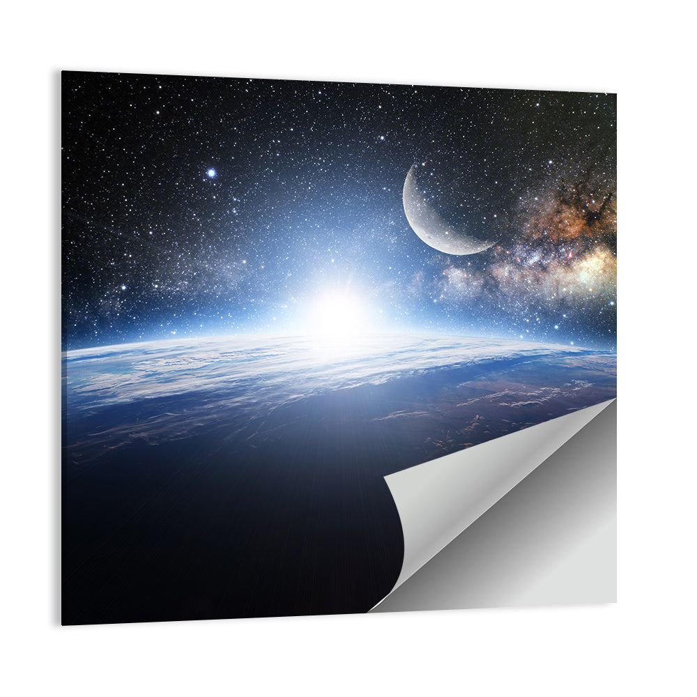 Sunrise Over Earth from Space Wall Art