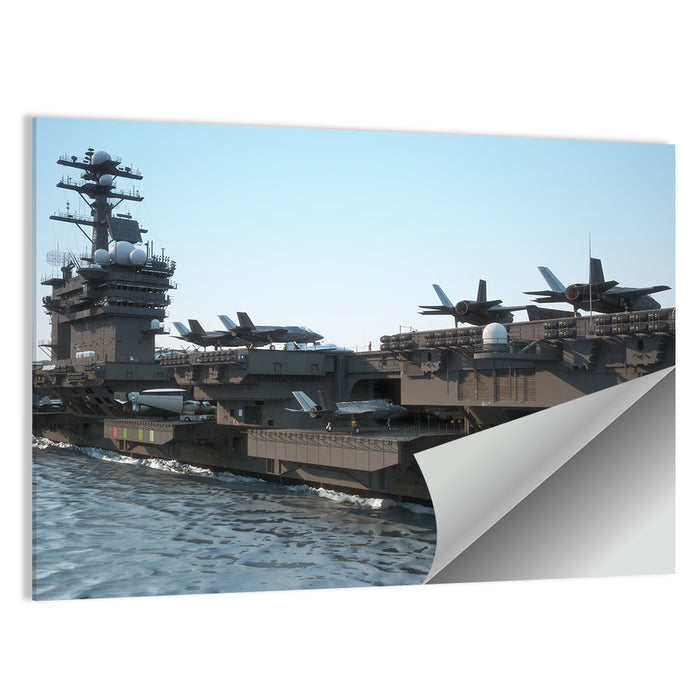 Navy Aircraft Carrier Wall Art as a poster print