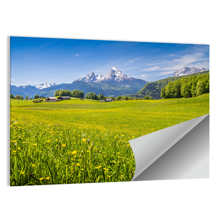Watzmann Mountain Meadow Wall Art as a poster print