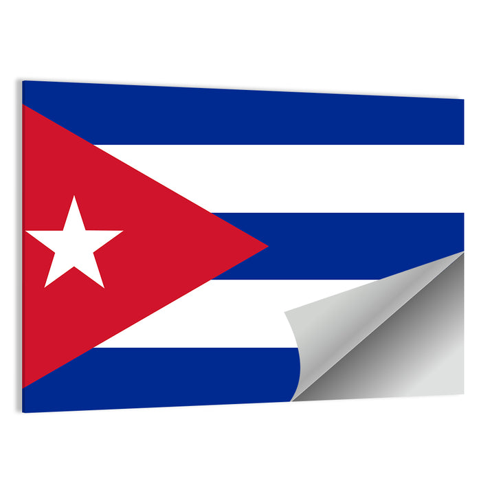 Cuban National Flag Wall Art as a poster print