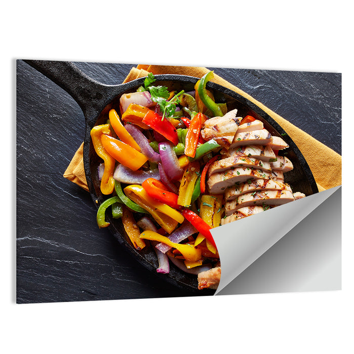 Mexican Grilled Chicken Fajitas Wall Art as a poster print