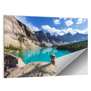 Moraine Lake In Banff National Park Wall Art