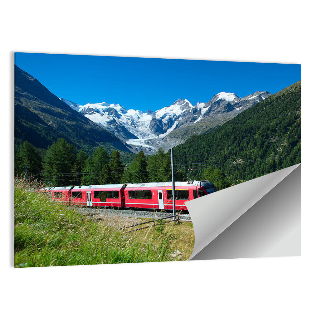 Bernina Express in Swiss Alps Wall Art